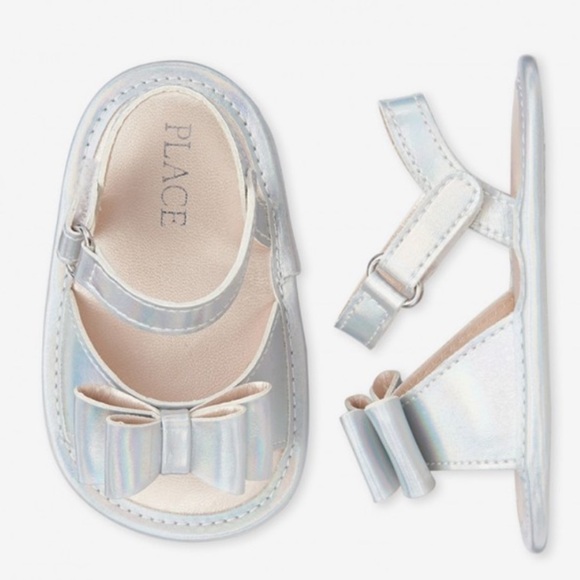 NWT • Childrens Place Lace Striped Dress + Sandals - Picture 6 of 9